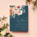 Search for teal and pink wedding invitations Greenery