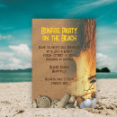 Search for bonfire on the beach invitations Campfire