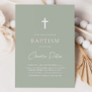 Search for green christening invitations Sage green baptism