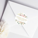 Search for gold return address round stickers Chic