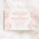 Search for gold and coral wedding invitations Elegant