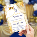 Search for gold crown baby shower invitations Little prince