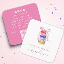 Search for macaron business cards Qr code