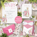 Search for animals design invitations Pink