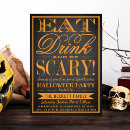 Search for eat drink and be scary invitations Chalkboard