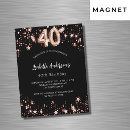 Search for luxury 40th birthday invitations Black