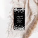 Search for silver 21st birthday invitations Girly