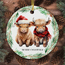 Search for scottish highland cow christmas tree decorations Cute