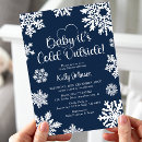 Search for navy blue baby shower invitations Winter