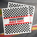 Search for race car napkins Black and white