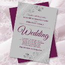 Search for plum and grey wedding invitations Elegant