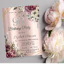 Search for rose gold glitter invitations Girly