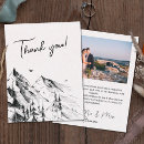 Search for mountain wedding thank you cards Winter woodland