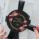 Search for geometric birthday stickers Black