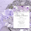 Search for purple and silver baby shower invitations Lavender