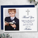 Search for navy silver thank you cards First communion