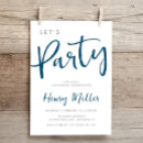 Search for blue and grey birthday invitations Trendy