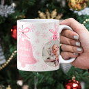 Search for pink snowflakes mugs Illustration
