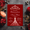 Search for red gown invitations Tiara