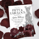 Search for silver 50th birthday invitations Fifty and fabulous