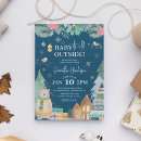 Search for scandinavian baby shower invitations Snowflakes