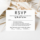 Search for funny wedding rsvp cards Black and white