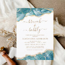 Search for agate bridal shower invitations Turquoise