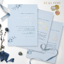 Search for elegant silver wedding invitations Dusty blue