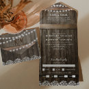Search for 3 in one wedding invitations Rustic