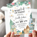 Search for scandinavian baby shower invitations Snowflakes