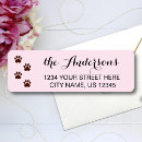 Search for paw print return address labels Elegant