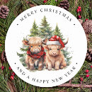 Search for cute cows stickers Merry christmas