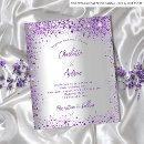 Search for purple and silver wedding invitations Violet