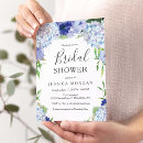Search for hydrangea bridal shower invitations Blue