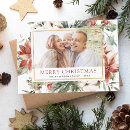 Search for modern script christmas cards Botanical