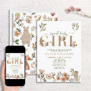 Search for woodland baby girl shower invitations Boho