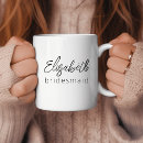 Search for bridesmaid coffee mugs Typography