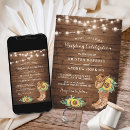 Search for sunflower wedding invitations Rustic