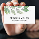 Search for landscape design business cards Botanical