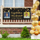 Search for graduations banners Black and gold