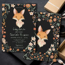 Search for fox baby girl shower invitations Watercolor