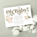 Search for barnyard farm baby shower invitations Duck