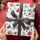 Search for deer print wrapping paper Whimsical nordic woodland animal