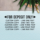 Search for check rubber stamps For deposit only