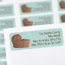 Search for cute panda bear return address labels Blue