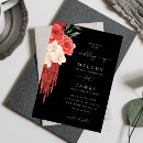 Search for red black wedding invitations Floral