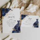 Search for navy blue sweet 16 invitations Floral