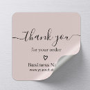 Search for pink business stickers Thank you