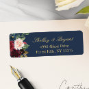 Search for floral navy blue return address labels Rustic