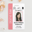 Search for pink id badges Custom security
